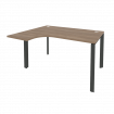 Onix Стол эргономичный левый на П-образном м/к O.MP-SA-3 (L) Дуб Аризона/Металл Антрацит 1380*1180*7