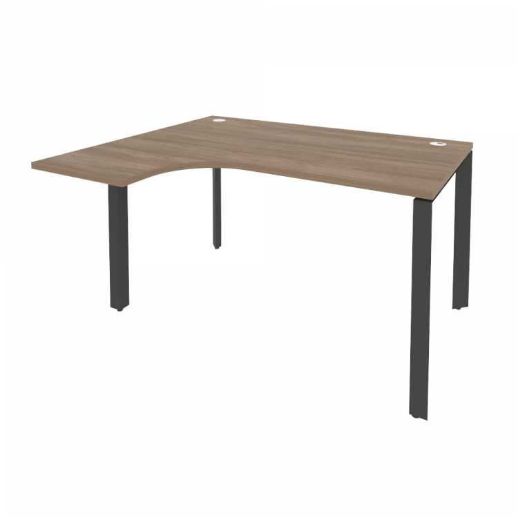Onix Стол эргономичный левый на П-образном м/к O.MP-SA-3 (L) Дуб Аризона/Металл Антрацит 1380*1180*7