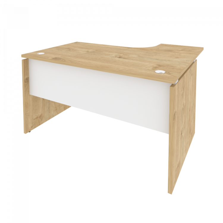 Onix Стол эргономичный левый O.SA-3 (L) Тиквуд Светлый/Белый Бриллиант 1380*1180*750 (800/460)