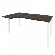 Onix Стол эргономичный левый на П-образном м/к O.MP-SA-1 (L) Дуб Мали/Металл Белый 1580*980*750 (720