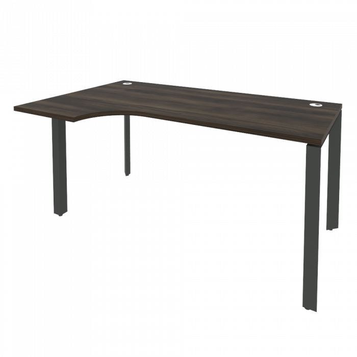 Onix Стол эргономичный левый на П-образном м/к O.MP-SA-1 (L) Дуб Мали/Металл Антрацит 1580*980*750 (