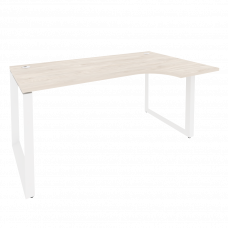 Onix Стол эргономичный правый на О-образном м/к O.MO-SA-1 (R) Денвер Светлый/Металл Белый 1580*980*7