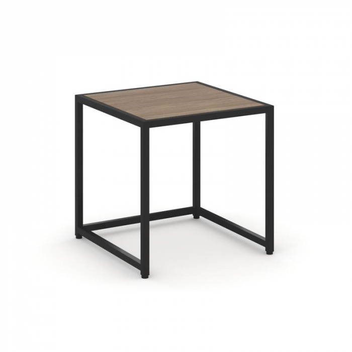 Лофт Стол журнальный VR.L-SJK-45 Денвер Светлый/Металл Черный 450*450*450