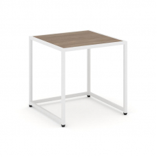 Loft Стол журнальный VR.L-SJK-50 Дуб Аризона/Металл Белый 500*500*500