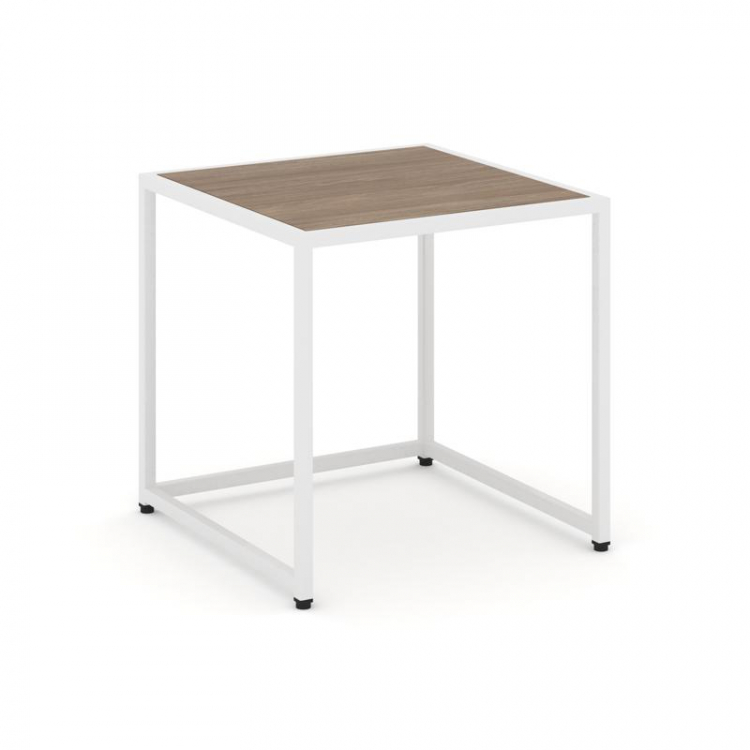 Loft Стол журнальный VR.L-SJK-50 Дуб Аризона/Металл Белый 500*500*500
