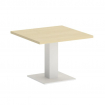 First Стол журнальный квадратный KSJ-2 Клен/Металл Белый 600*600*450