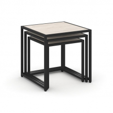 Loft Стол журнальный VR.L-SJK-50 Денвер Светлый/Металл Черный 500*500*500