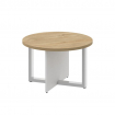 Shift Стол журнальный, круглый SK.SG-KR-70 Тиквуд Светлый/Белый Бриллиант 700*700*450