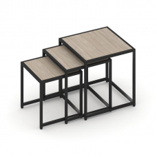 Loft Стол журнальный VR.L-SJK-50 Дуб Аттик/Металл Черный 500*500*500