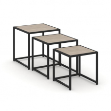 Loft Стол журнальный VR.L-SJK-50 Дуб Аттик/Металл Черный 500*500*500