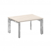 Onix Direct Lux Стол журнальный П-обр. м/к M-O.MP-SJ-1 Денвер Светлый/Нержавеющая Сталь/Хром 780*600