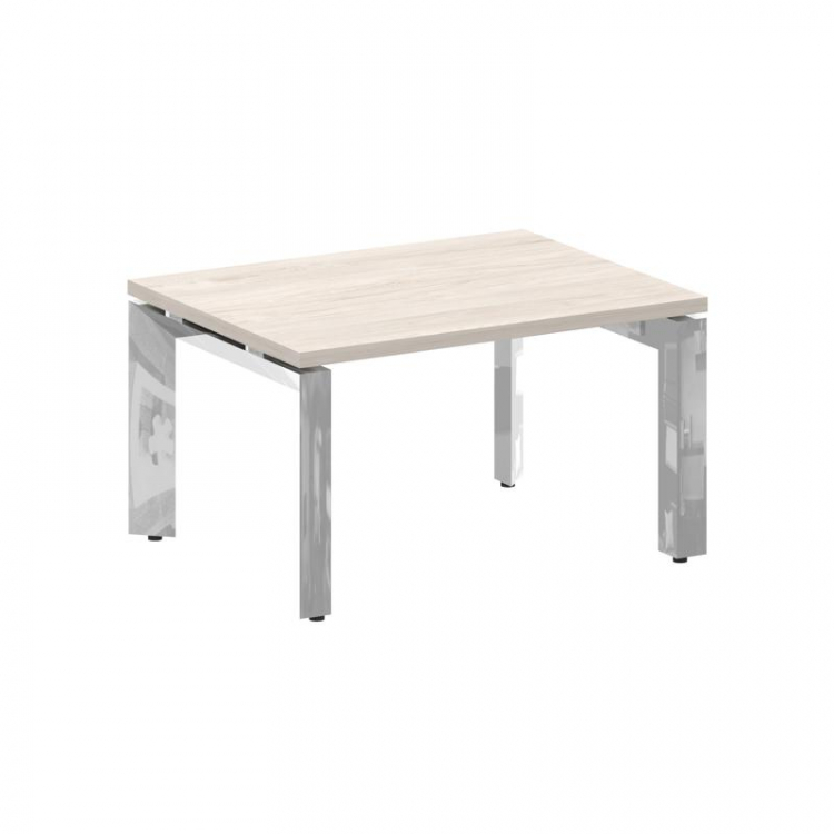 Onix Direct Lux Стол журнальный П-обр. м/к M-O.MP-SJ-1 Денвер Светлый/Нержавеющая Сталь/Хром 780*600