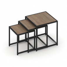 Loft Стол журнальный VR.L-SJK-40 Дуб Аризона/Металл Черный 400*400*400