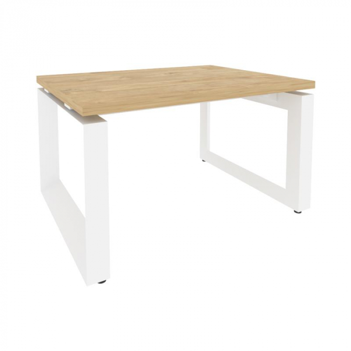 Onix Direct Стол журнальный на О-образном м/к O.MO-SJ-1 Тиквуд Светлый/Металл Белый 780*600*450