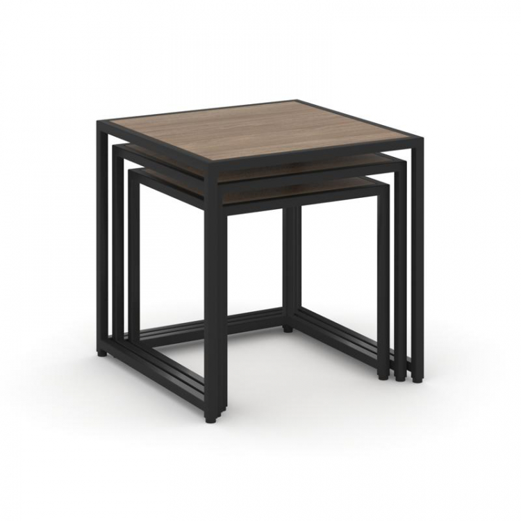 Loft Стол журнальный VR.L-SJK-45 Дуб Аризона/Металл Черный 450*450*450
