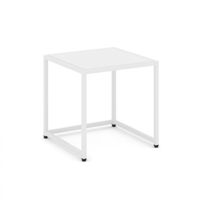 Лофт Стол журнальный VR.L-SJK-45 Белый Бриллиант/Металл Белый 450*450*450