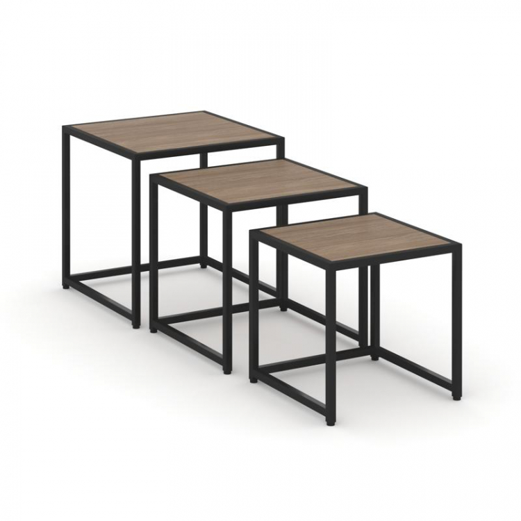 Loft Стол журнальный VR.L-SJK-50 Дуб Аризона/Металл Черный 500*500*500