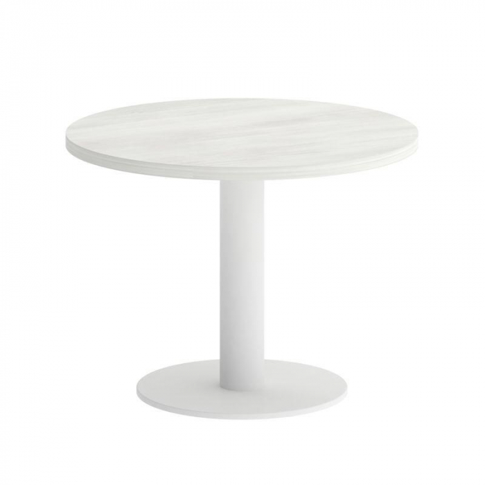 Yalta Стол журнальный круглый LT.SJ-1 Снежная Патина/Металл Белый 600*600*450