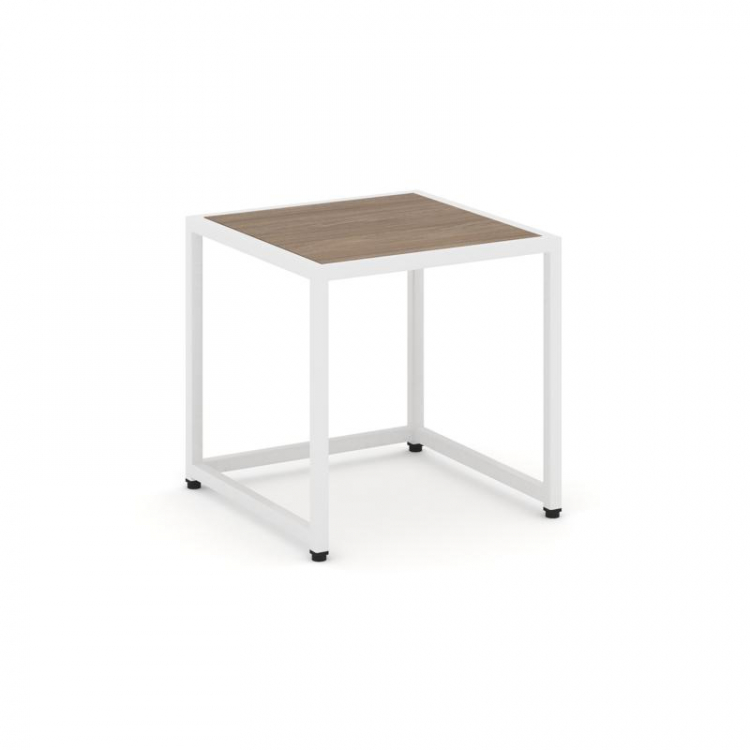 Loft Стол журнальный VR.L-SJK-40 Дуб Аризона/Металл Белый 400*400*400