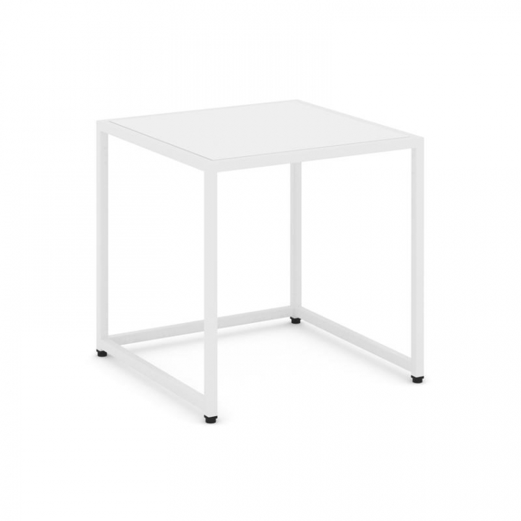 Loft Стол журнальный VR.L-SJK-50 Белый Бриллиант/Металл Белый 500*500*500