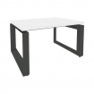 Onix Direct Стол журнальный на О-образном м/к O.MO-SJ-1 Белый Бриллиант/Металл Антрацит 780*600*450
