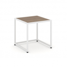 Loft Стол журнальный VR.L-SJK-45 Дуб Аризона/Металл Белый 450*450*450