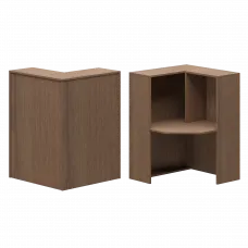 Стойка угловая правая А-556 Орех 900x900x1220 Ресепшн