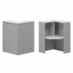 Стойка угловая левая А-555 Серый 900x900x1220 Ресепшн