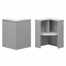 Стойка угловая левая А-555 Серый 900x900x1220 Ресепшн