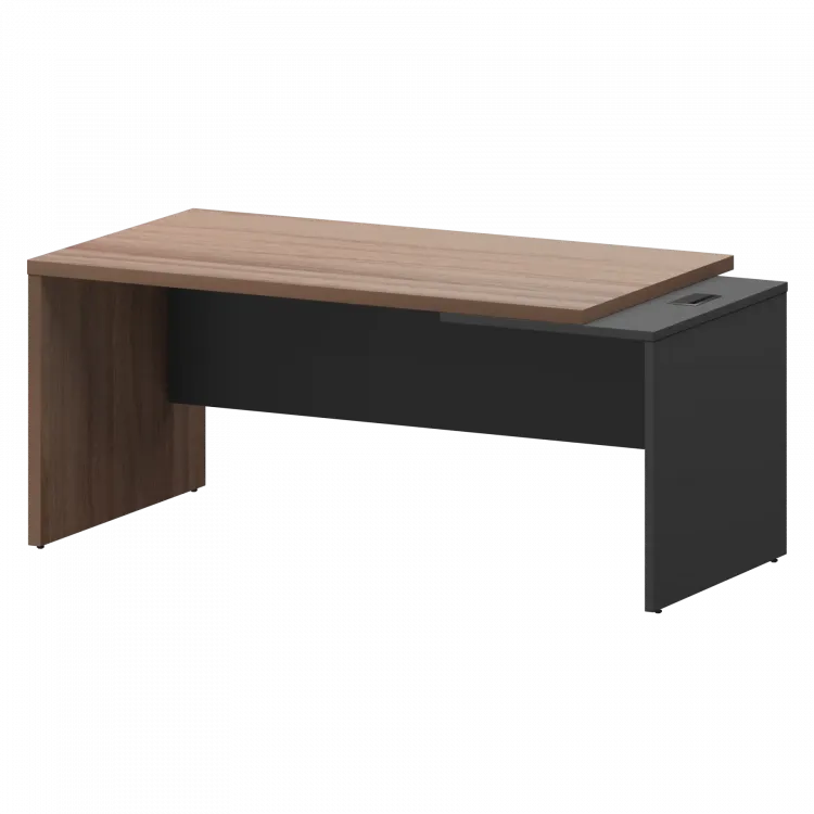 Стол руководителя правый KZ-18R Темный шимо/Графит 1800x900x750 Кортез