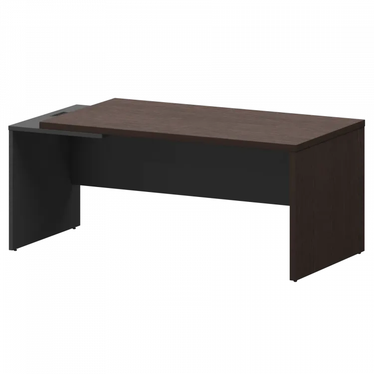 Стол руководителя левый KZ-18L Дуб венге/Графит 1800x900x750 Кортез