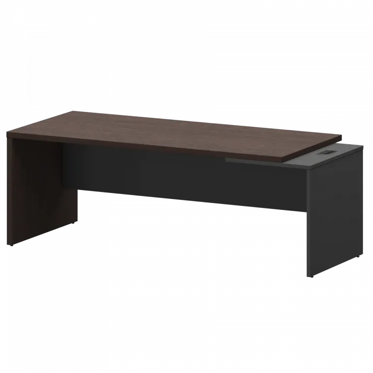 Стол руководителя правый KZ-22R Дуб венге/Графит 2200x900x750 Кортез