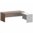 Стол руководителя правый KZP-22R Темный шимо/Белый 2200x2000x750 Кортез