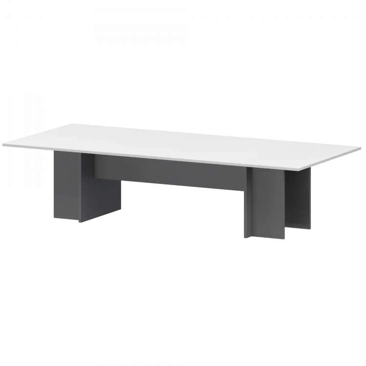Стол переговорный Тип2 СМСП25-10.123 Графит/Белый 2200x1236x750 Смарт