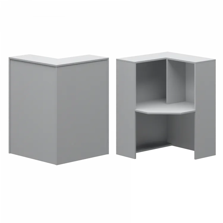 Стойка угловая правая А-556 Серый 900x900x1220 Ресепшн