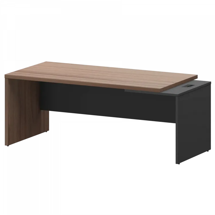 Стол руководителя правый KZ-20R Темный шимо/Графит 2000x900x750 Кортез