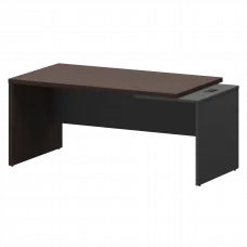 Стол руководителя правый KZ-18R Дуб венге/Графит 1800x900x750 Кортез