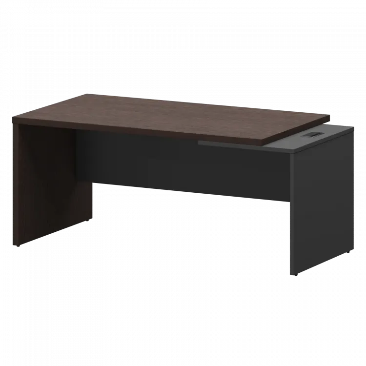 Стол руководителя правый KZ-18R Дуб венге/Графит 1800x900x750 Кортез