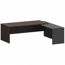 Стол руководителя правый KZP-22R Дуб венге/Графит 2200x2000x750 Кортез