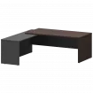 Стол руководителя левый KZP-20L Дуб венге/Графит 2000x2000x750 Кортез