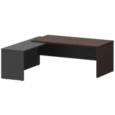 Стол руководителя левый KZP-20L Дуб венге/Графит 2000x2000x750 Кортез