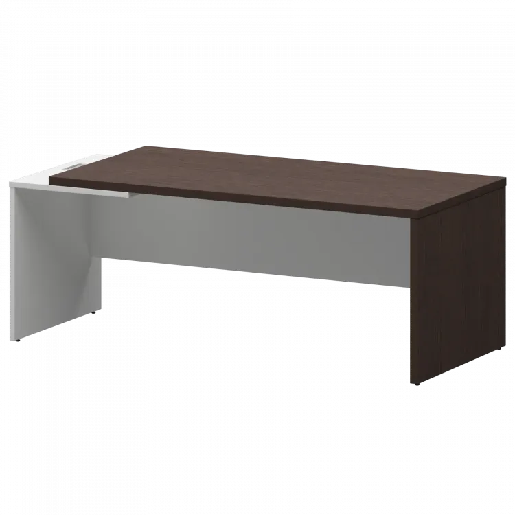 Стол руководителя левый KZ-20L Дуб венге/Белый 2000x900x750 Кортез