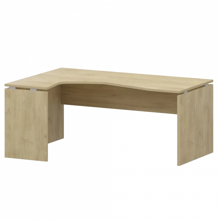 Стол эргономичный левый НТ-060.ЛВ Баттл Рок 1600x1100x750 Аргентум