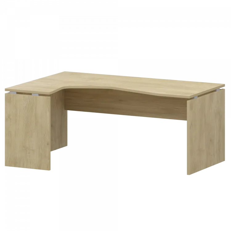 Стол эргономичный левый НТ-060.ЛВ Баттл Рок 1600x1100x750 Аргентум