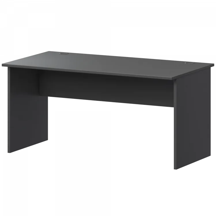 Стол с левым и правым кабель каналом А-003.К Антрацит 1400x730x760 Арго
