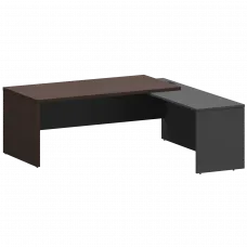 Стол руководителя правый KZP-20R Дуб венге/Графит 2000x2000x750 Кортез