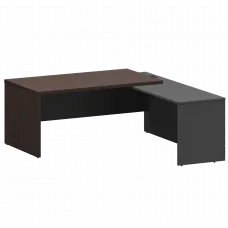 Стол руководителя правый KZP-18R Дуб венге/Графит 1800x2000x750 Кортез