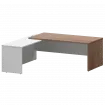 Стол руководителя левый KZP-20L Темный шимо/Белый 2000x2000x750 Кортез