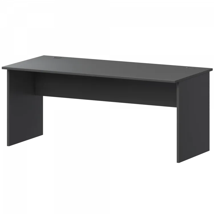 Стол с левым и правым кабель каналом А-004.К Антрацит 1600x730x760 Арго