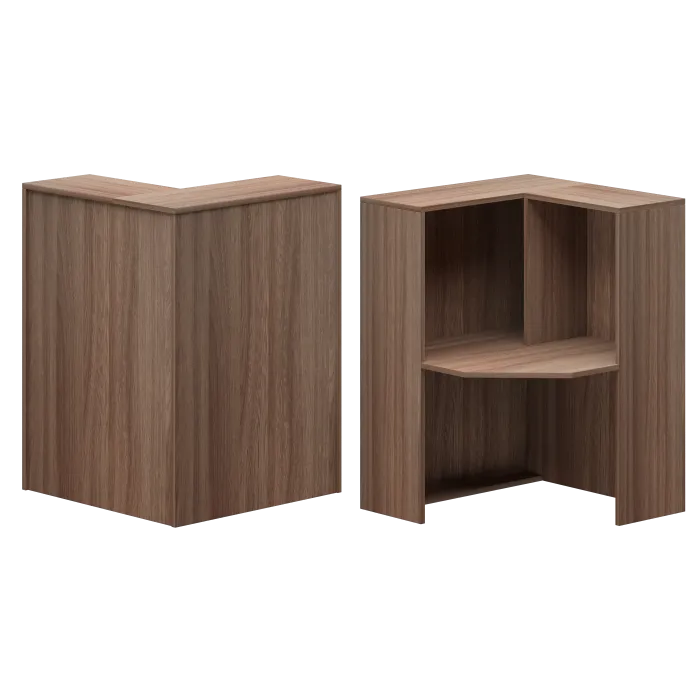 Стойка угловая правая А-556 Темный шимо 900x900x1220 Ресепшн